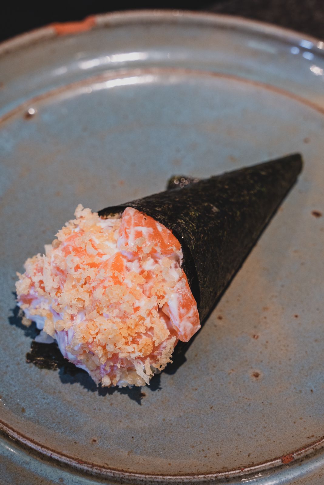 Temaki salmão com cream cheese