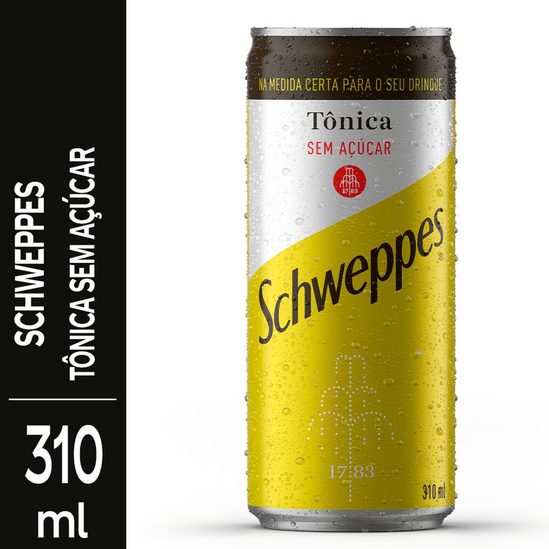 SCHWEPPES TONICA SEM AÇÚCAR LATA 310ML